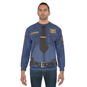 Clawhauser Long Sleeve Shirt, Zootopia Costume, Police Officer Clawhauser Cosplay, Theme Park Outfit, Disney World Sweatshirt, Birthday Gift