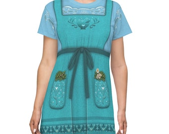 Encanto Short Sleeve Dress, Julieta Madrigal Costume, Mother Gift, Walt Disney Animation Cosplay, Magic Kingdom, Mom Madrigal Family Dresses