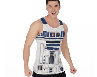 ユニセックスタンクトップ R2D2 スターバス、クィアアートワーク