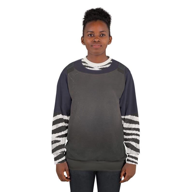 Zootopia 2 Unisex Long Sleeve Shirt, Gene Zebraxton Costume, Zebros Police Cosplay, Disney Couple Animate Sweatshirt, Zebra Cartoon Sweater