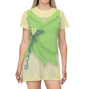 The Princess and the Frog Short Sleeve Dress, Tiana Green Costume, Disney World Womens Cosplay, Magic Kingdom Outfits, Disney Couple Dresses