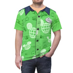 3D All Over Print Kleid, Grünes Shirt, Walt Disney World Outfit, Hollywood Studios, Magic Kingdom Cosplay, Disney Parken Cast grünes Shirt