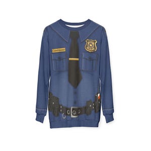 Clawhauser Long Sleeve Shirt, Zootopia Costume, Police Officer Clawhauser Cosplay, Theme Park Outfit, Disney World Sweatshirt, Birthday Gift