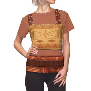 Koszula damska Loto, kostium inspirowany postacią z filmu Moana 2, Motunui Cosplay, strój do parku rozrywki, moda na wydarzenie runDisney, odzież z kreskówek