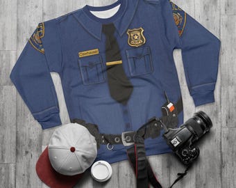 Camiseta de manga larga de Clawhauser, disfraz de Zootopia, cosplay del oficial de policía Clawhauser, atuendo para parque temático, sudadera de Disney World, regalo de cumpleaños