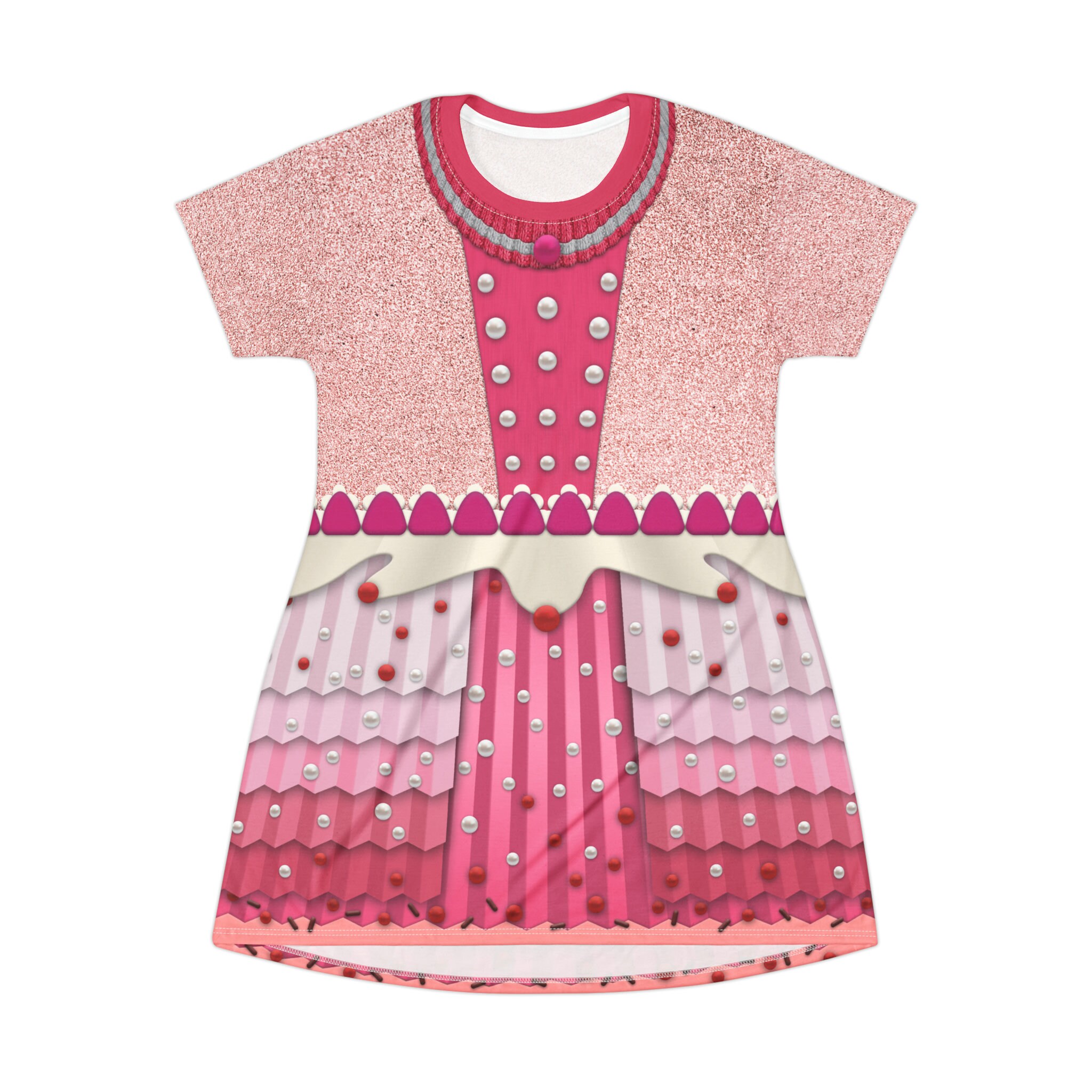 open lace back dress Princess Vanellope Inspired Sleeveless Flare Dress Medium