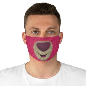 Lotso Face Mask, All Over Print Disney Face Mask, Unisex Face Mask Made in USA, Washable Face Mask Adult, Reusable Face Mask Cover