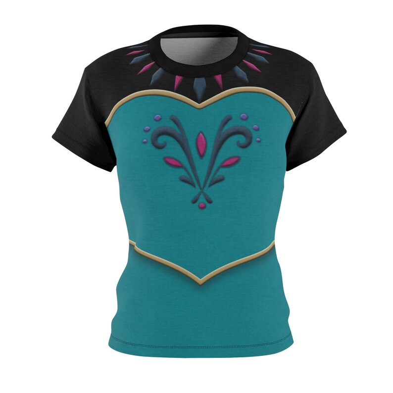 Disfraz de Frozen, camiseta de Elsa Coronation para mujer, camiseta de princesa Disney, camisetas Disney para mujer, disfraz de cosplay de Disney, camiseta de cumpleaños de Frozen imagen 4