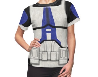 Disfraz de Star Wars, camiseta de la Legión 501 para mujer, cosplay de soldado clon, cosplay de Clone Wars, camisetas de Star Wars, cumpleaños de Star Wars, runDisney