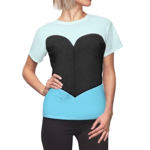 Ariel Blue Frauen Shirt, die kleine Meerjungfrau Kostüm, Disney Prinzessin Ariel inspiriert Outfits, Disney Kostüm Cosplay, Run Disney Princess