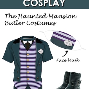 Haunted Mansion Butler Shirts, Haunted Mansion Costume, Disney Haunted Mansion, Disney Halloween Shirts, Magic Kingdom Shirts, Disney Shirt image 6