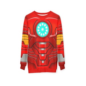 Iron Man Long Sleeve Shirt, Spidey and His Amazing Friends Costume, Animated Series Outfits, Superhero Cosplay, Tony Stark Cartoons Apparel