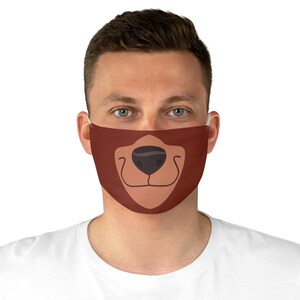 Maska na twarz Koda Cloth, kostium Brother Bear, Animal Kingdom Cosplay, strój Smallish Bear Alaska, moda na wydarzenie runDisney, prezent urodzinowy