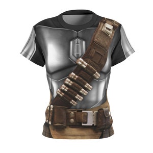Steel Mandalorian Armor Women's Shirt, Star Wars Costume, Mandalorian Costume, Star Wars Shirt, Running Shirt, Bounty Hunter, Beskar Steel
