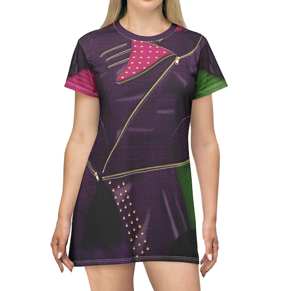 mal purple dress costume Mal Descendants Inspired Costume Dress, Halter Lace Twirly Dressup
