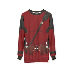 Babypool Long Sleeve Shirt, Deadpool & Wolverine Costume, Comic-Con Mutant Cosplay, Halloween Party Adult Outfit, Deadpool Corps Sweatshirt