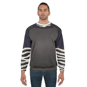 Zootopia 2 Unisex Long Sleeve Shirt, Gene Zebraxton Costume, Zebros Police Cosplay, Disney Couple Animate Sweatshirt, Zebra Cartoon Sweater