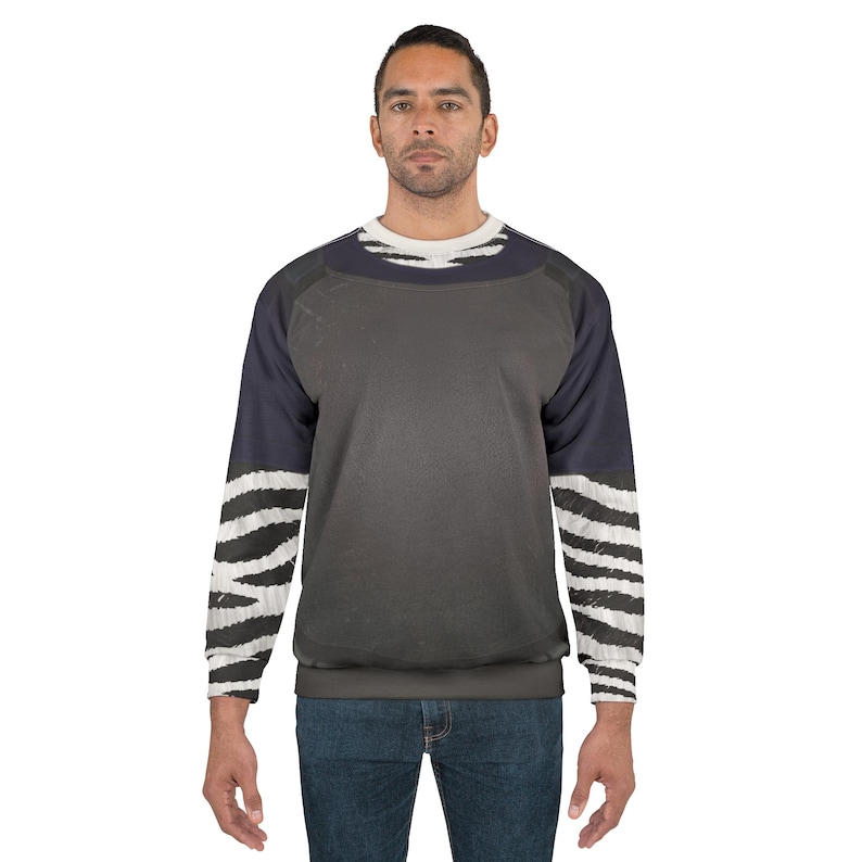 Zootopia 2 Unisex Long Sleeve Shirt, Gene Zebraxton Costume, Zebros Police Cosplay, Disney Couple Animate Sweatshirt, Zebra Cartoon Sweater