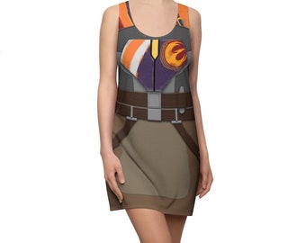 Vestido de Sabine Wren, disfraz de Star Wars, disfraz de Star Wars Rebels, disfraz de Sabine Wren, cosplay de Sabine Wren, vestido de Star Wars, vestido para mujer