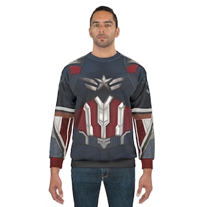 Captain America Long Sleeve Shirt, Brave New World Outfit, Disney Superhero Costume, Marvel Movie Fan Apparel Gift, Comic-Con Cosplay