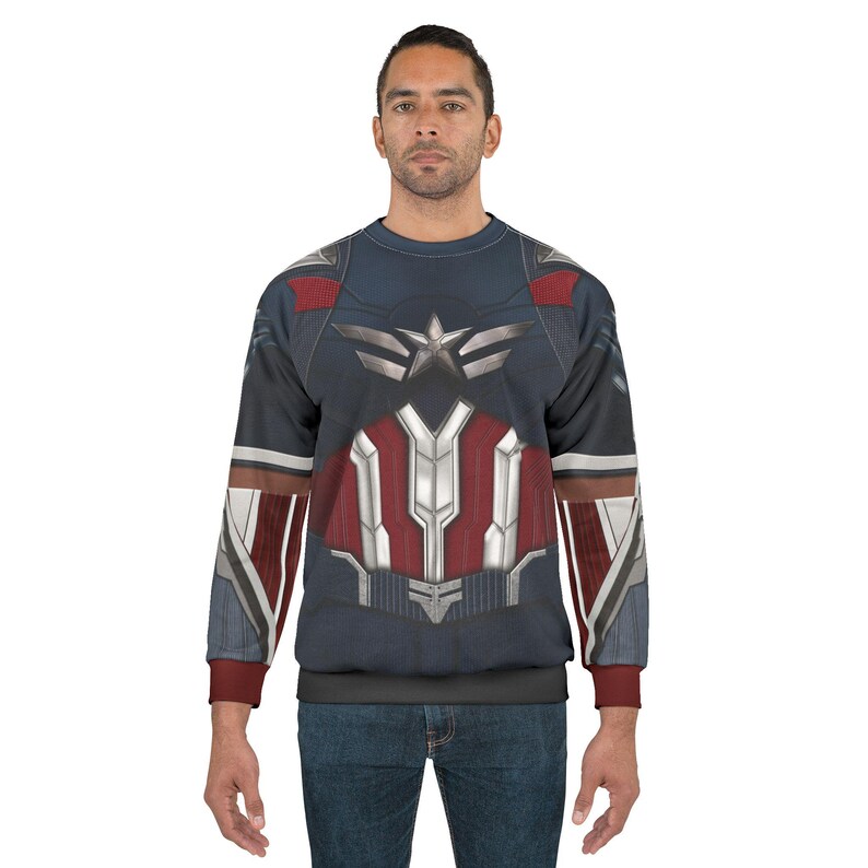 Captain America Long Sleeve Shirt, Brave New World Outfit, Disney Superhero Costume, Marvel Movie Fan Apparel Gift, Comic-Con Cosplay