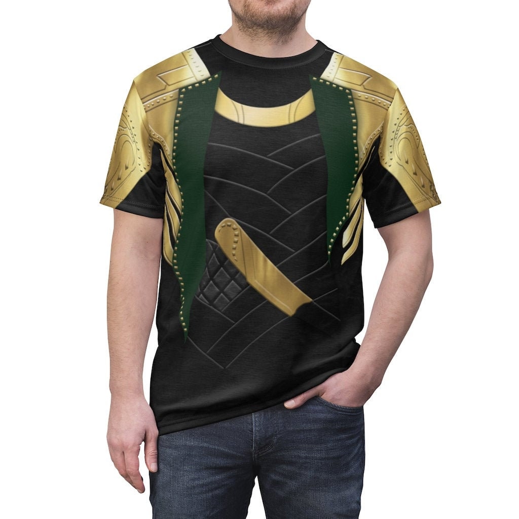 Discover Loki TV Series Costume, Loki Leather Battle Suit 3d tshirt