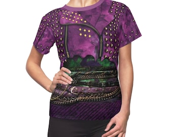Disfraz de Descendientes 2, Camiseta de Mal para mujer, Cosplay de Mal, Disfraces de Mal, Cumpleaños de Descendientes, Disfraz de Descendientes, Camisetas Disney para mujer, Villana