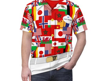 Epcot World Showcase Cast Member Shirt, Epcot Costume, Cast Member Merch Shirt, Mens Disney Shirt, Disney Costume, Disney Epcot Shirt