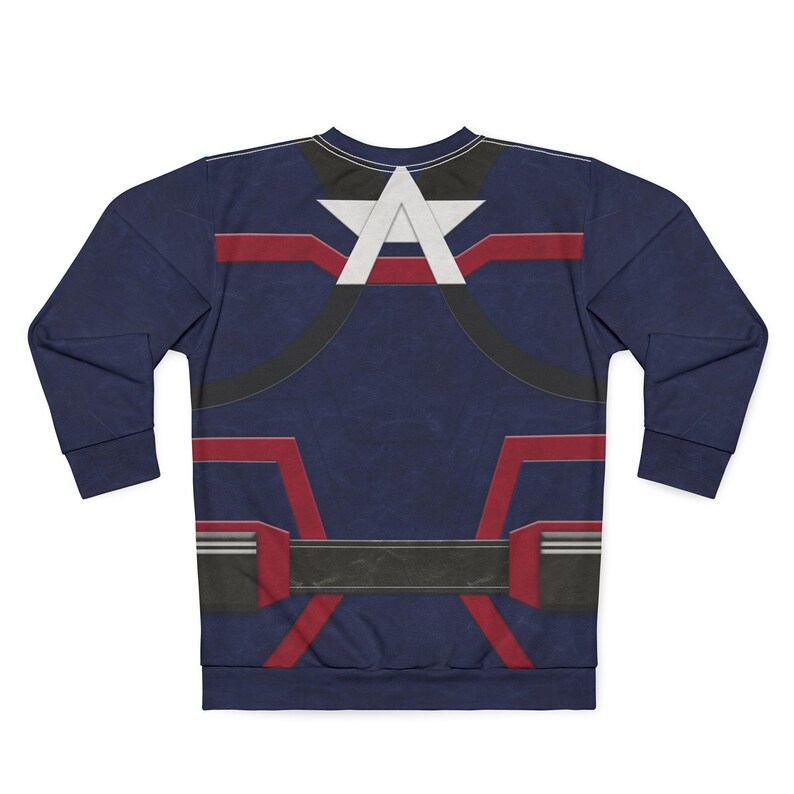 US Agent Blue Long Sleeve Shirt, The Falcon and the Winter Soldier Cosplay, Disney Marvel Costume, John Walker Tee, Avengers Captain America image 3