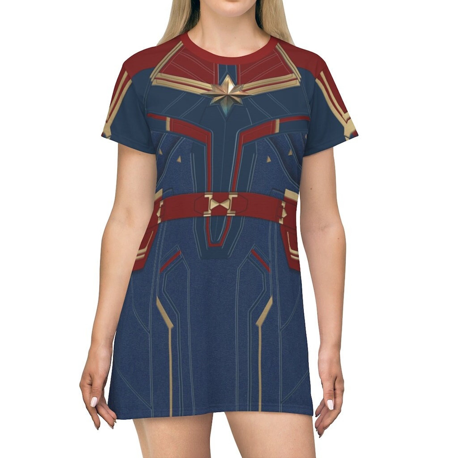 Marvel Robe Captain Marvel Inspired Dress, Captain Marvel Cosplay, Carol Danvers ...