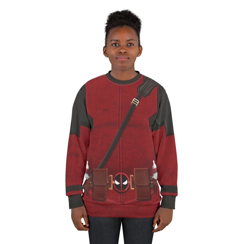 Babypool Long Sleeve Shirt, Deadpool & Wolverine Costume, Comic-Con Mutant Cosplay, Halloween Party Adult Outfit, Deadpool Corps Sweatshirt