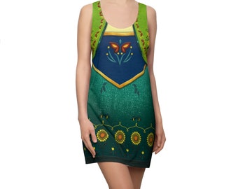 Costume da Frozen Fever, abito da Anna, abito da principessa Disney, costume da Anna, cosplay di Anna, compleanno di Frozen, cosplay Disney, costume da corsa Disney