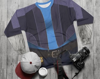 Judy Hopps Long Sleeve Shirt, Zootopia 2 Inspired Costume, Rabbit Cartoon Character Cosplay, Disney Halloween Apparel, Animal Kingdom Outfit
