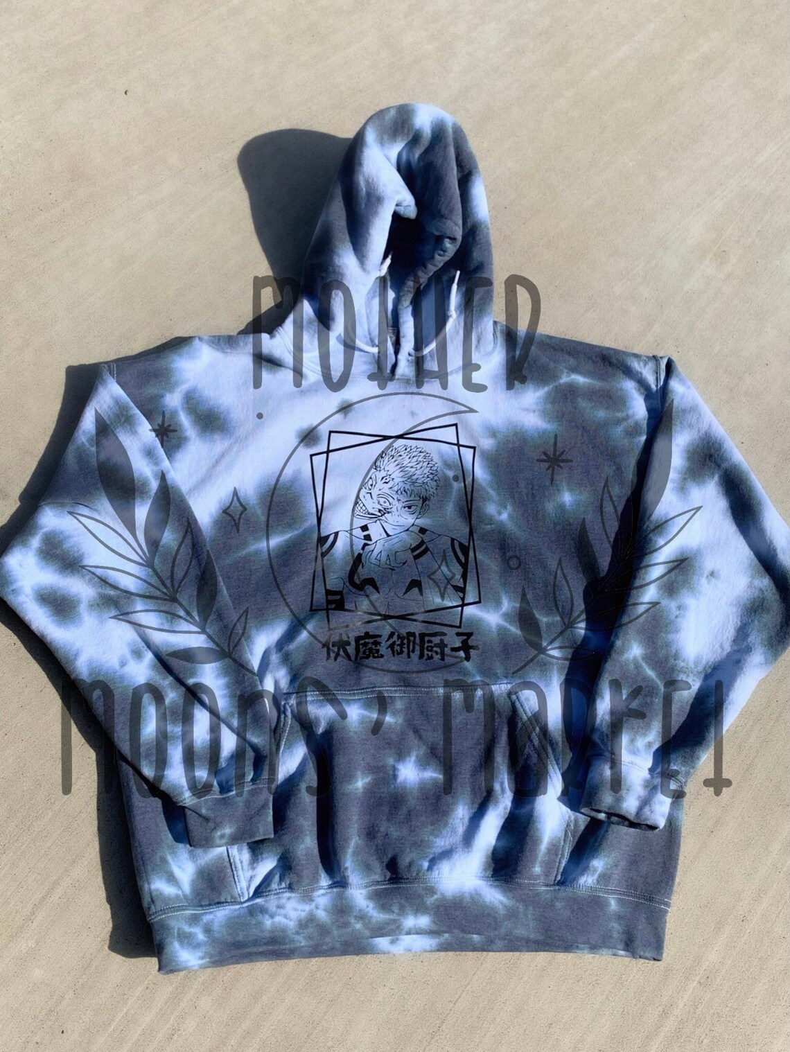 Tie Dye anime hoodie geometric anime boy hoodie | Etsy