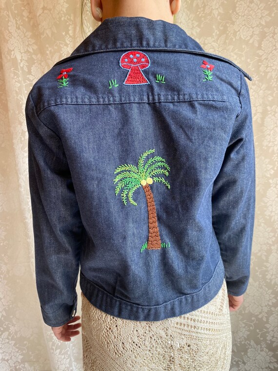 Hand Embroidered 70’s Denim Vintage Jacket