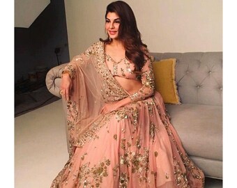 peach colour ghagra choli