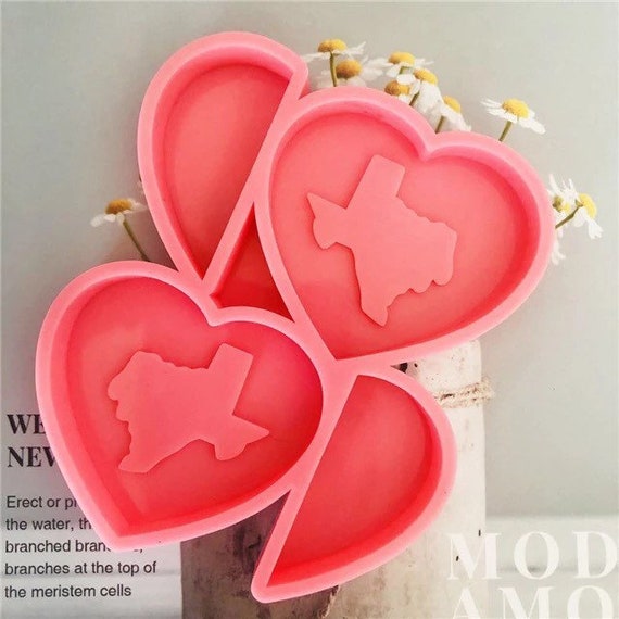 Mermaid scale heart straw topper mold Phone grip and badge reel attachment silicone mold