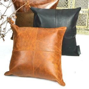 Melbourne Leather Co Genuine Leather Cushion Cover Pillow Cover Leather Pillow Leather Cushion Vintage Leather Tan Pillow Cover