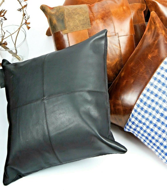 Leather pillows etsy 2025