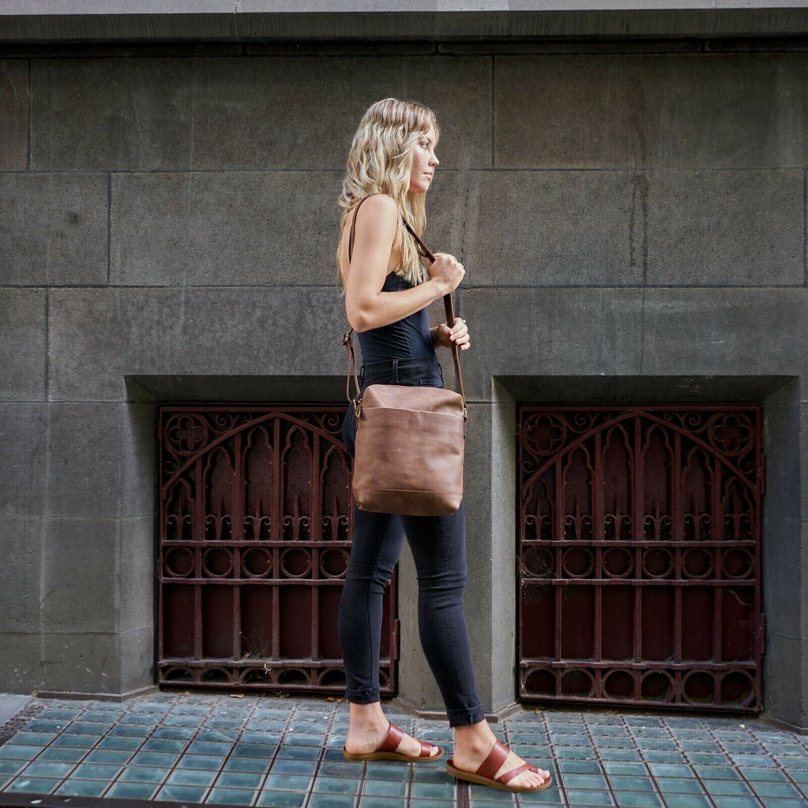 Genuine Leather Crossbody Messenger Bag: Travel Satchel Purse Gift For Her Him Birthday Anniversary