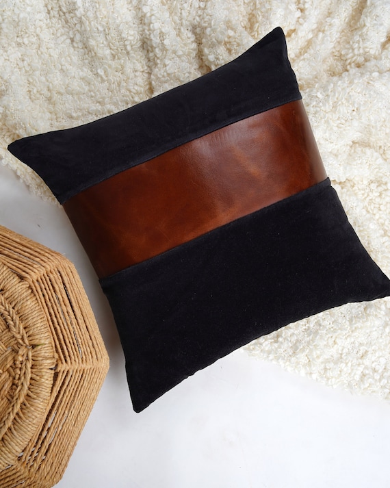 Etsy leather pillow outlet
