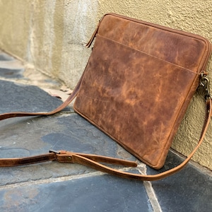 Custodia per macbook in vera pelle fatta a mano per 12 13 15 pollici macbook / Festa del papà Regalo per lui macbook air 13 Custodia con custodia da 15 pollici
