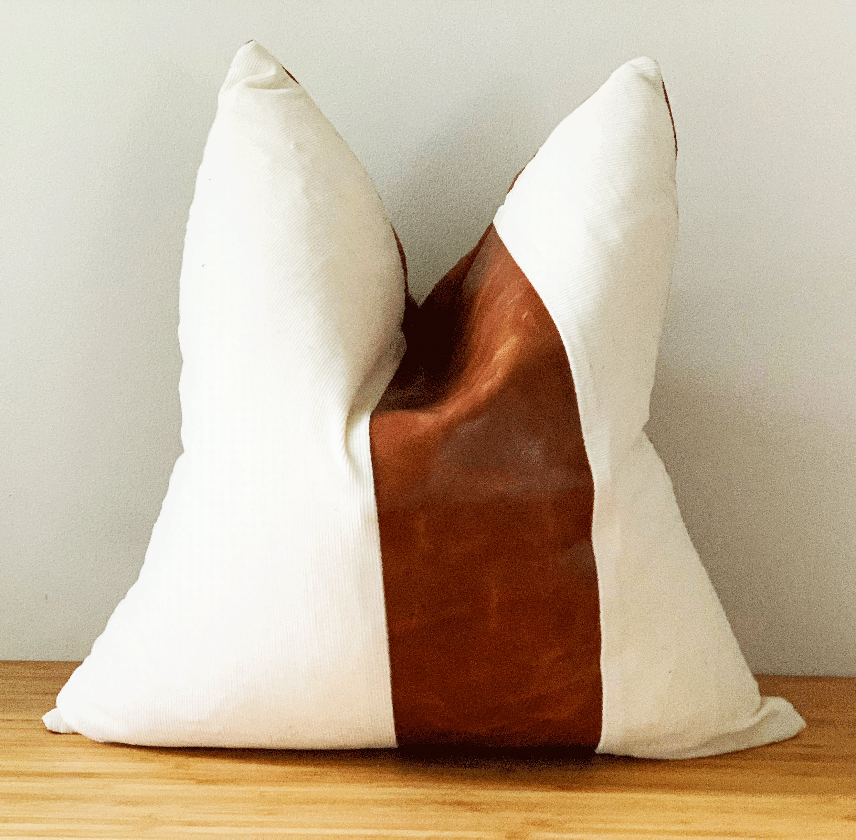 Melbourne Leather Co Genuine Leather Cushion Cover Pillow Etsy