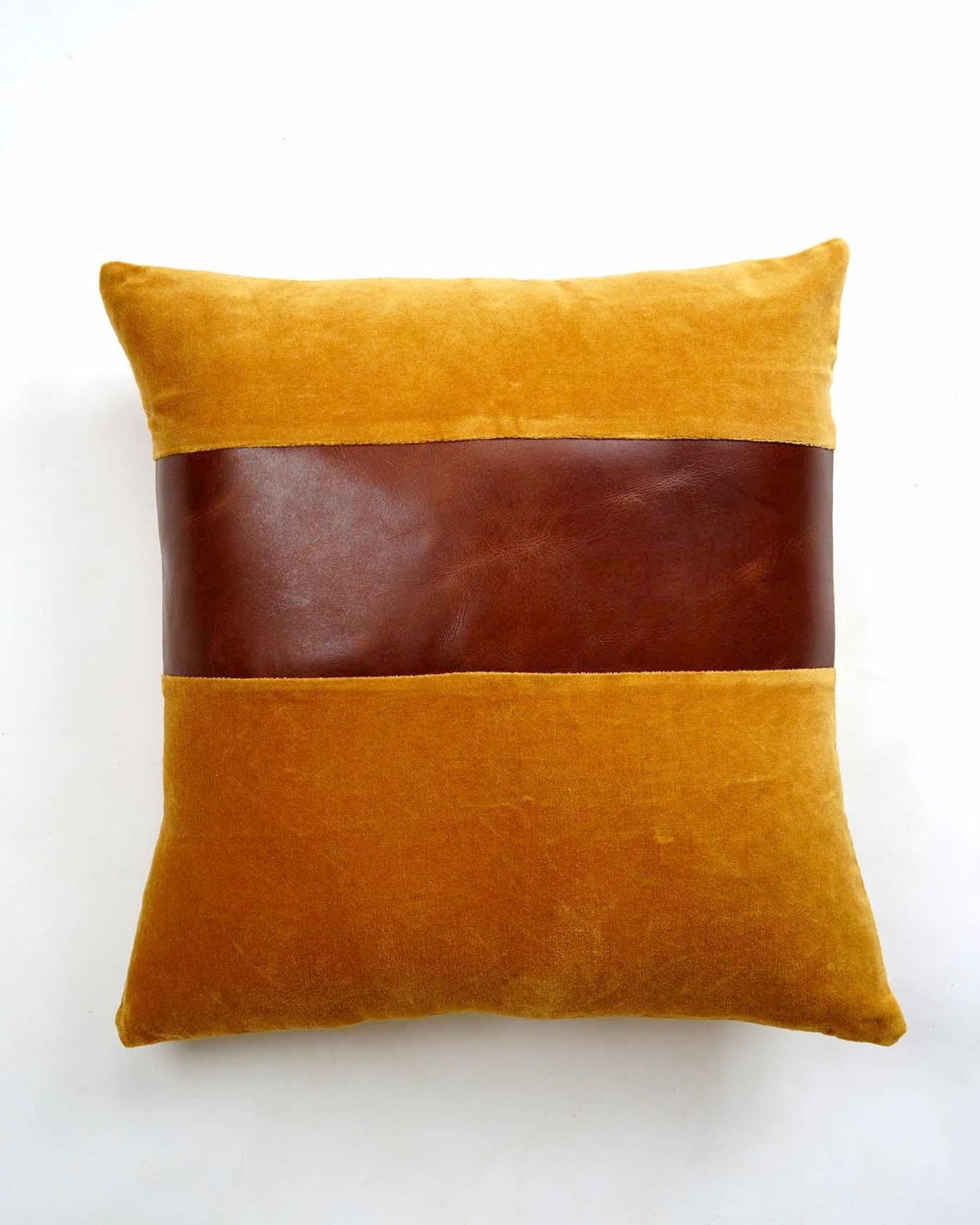 Melbourne Leather Co Genuine Leather Cushion Cover Pillow Etsy