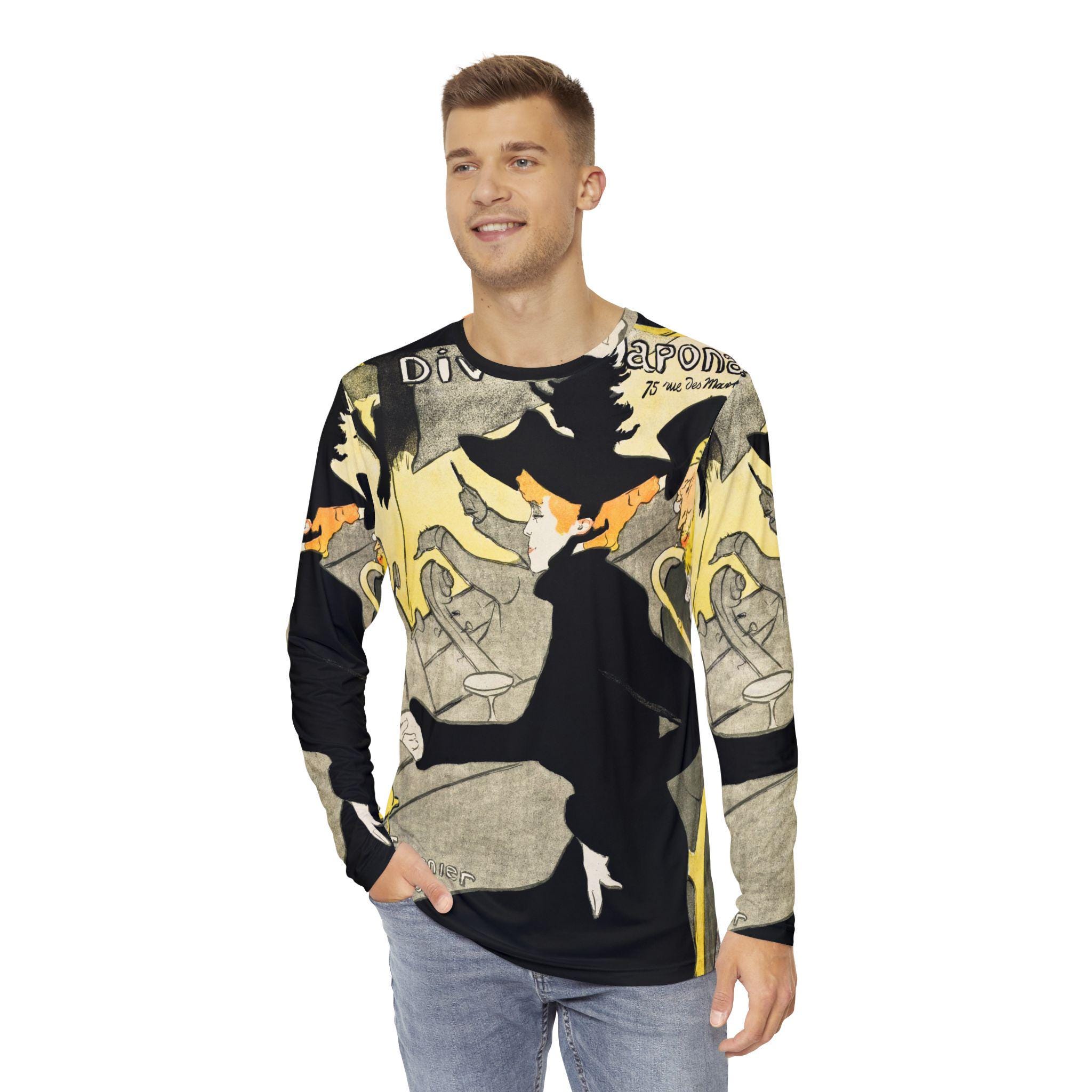 Vintage Toulouse Lautrec Long Sleeve Shirt: Divan Japonais Art