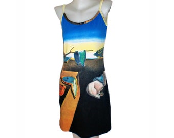 D2D Dali The Persistence of Memory Soft Watches Surrealism Fantasy Fine Art Print Sundress Tank Apparel Gift Idea Clothing