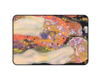 Gustav Klimt Water Serpents II Fine Art Nouveau Desk Mat Mouse Pad Decor
