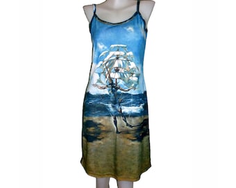 D2D Dali Costume for Tristan Insane The Ship Surrealism Fantasy Fine Art Print Sundress Tank Apparel Gift Idea Clothing
