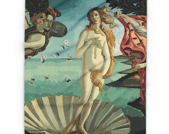 Birth of Venus Fleece Blanket: Botticelli Renaissance Art Throw