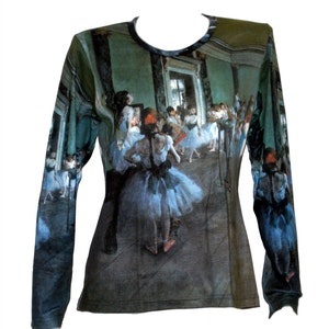 D2D Edgar Degas Dancing Class Dance Ballet Ballerina Impressionism Fine Art Print Long Sleeved T-Shirt Apparel Gift Idea Back to School Top